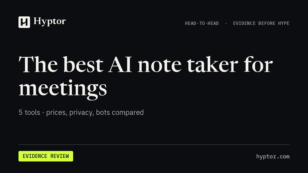 Hyptor evidence review: The best AI note taker for meetings