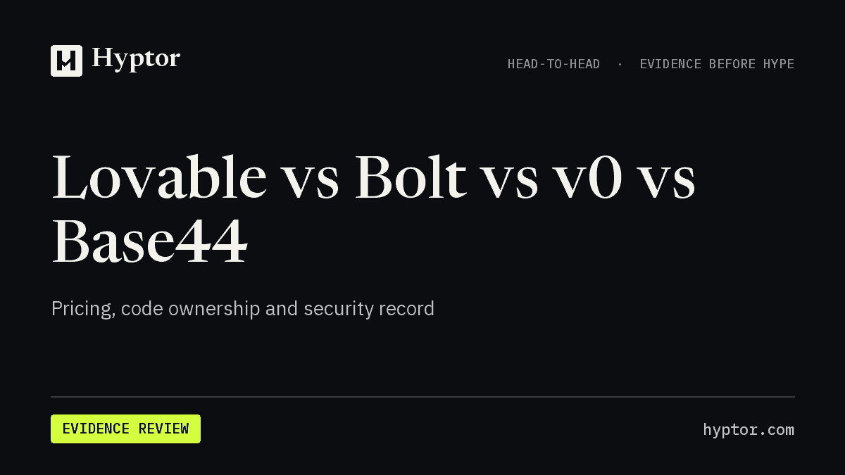 Hyptor evidence review: Lovable vs Bolt